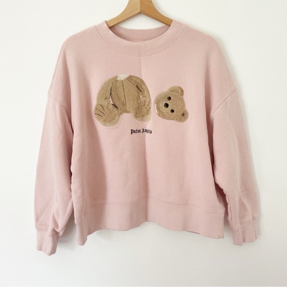 NWOT PALM ANGELS SWEATSHIRT size M in Cherry pink - Picture 7 of 16